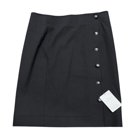 Chloé Side Button Abyss Blue Wool Pencil Skirt NWT - Picture 1 of 8